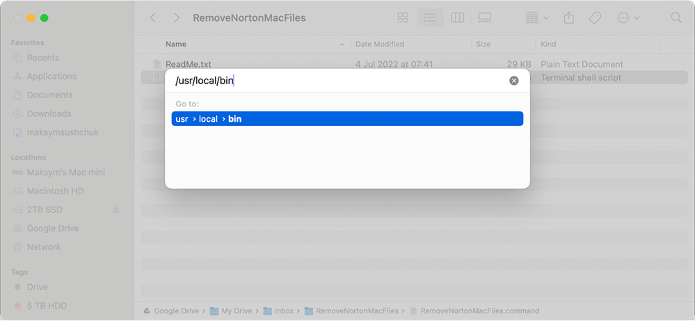 Go to Library Folder