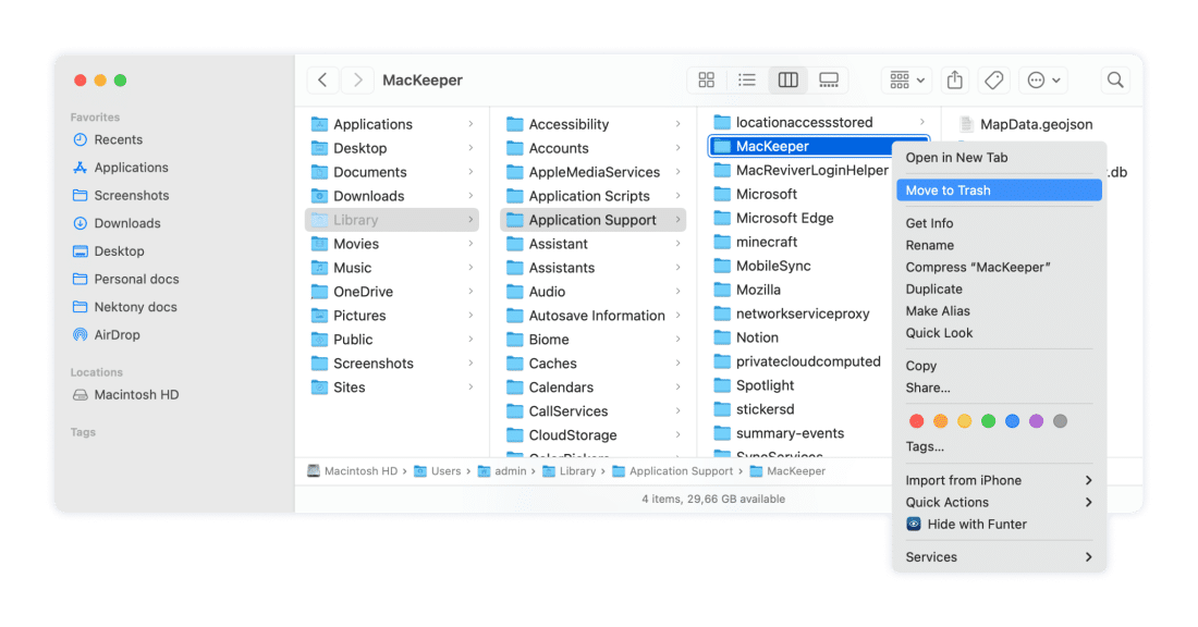 MacKeeper folder found in ~/Library/Application Support