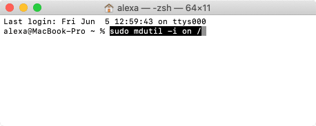 rebuild the index of spotlight