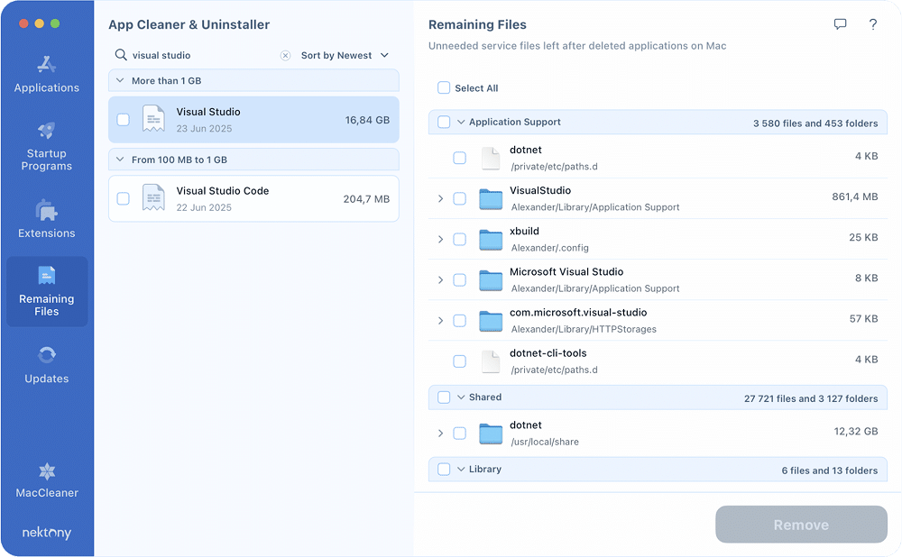 VS remaining files