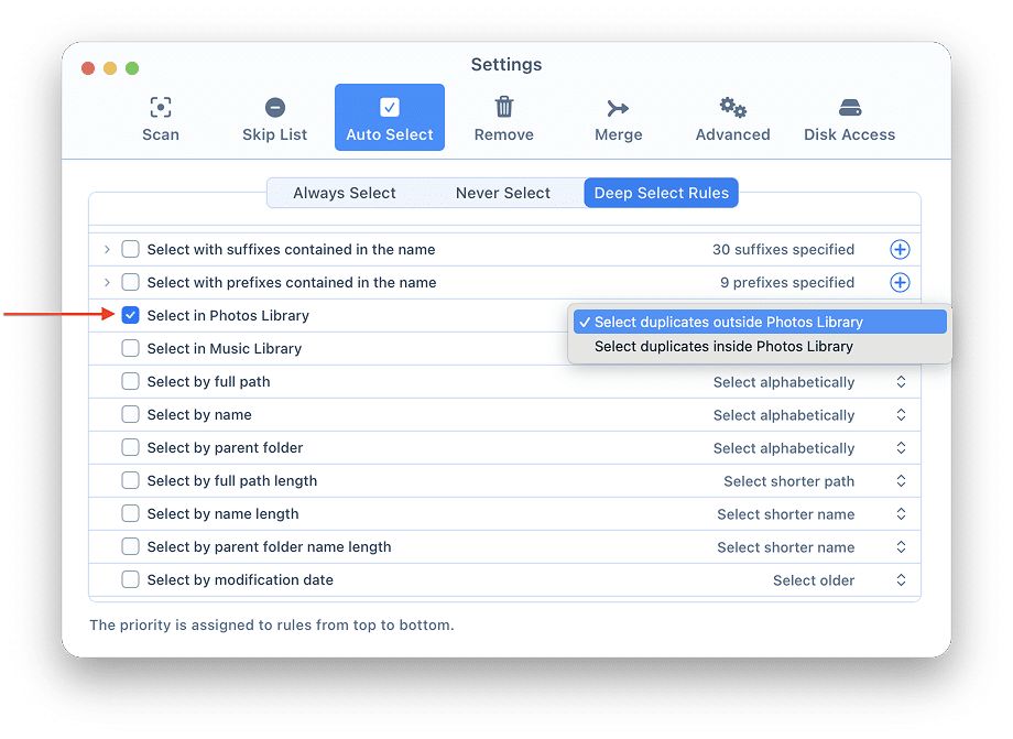 Duplicates in Photos library