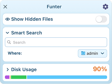 Finder with Funter's icon