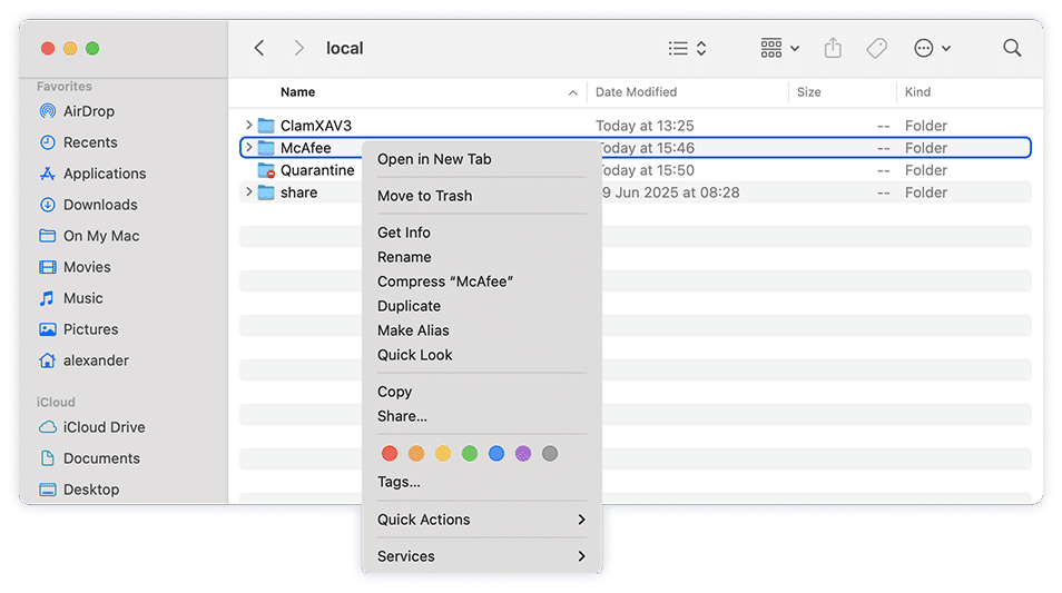 View options preferences for Finder showing how to unhide Library