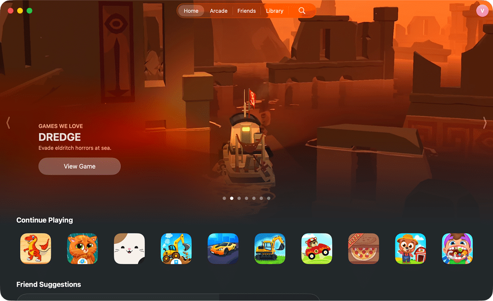 the new Games app in macOS Tahoe