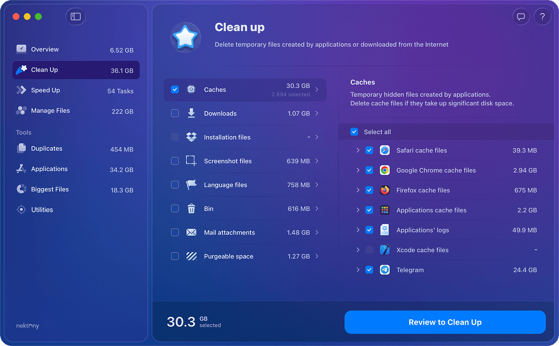 Remove junk files to fix Bluetooth errors macCleaner Pro window