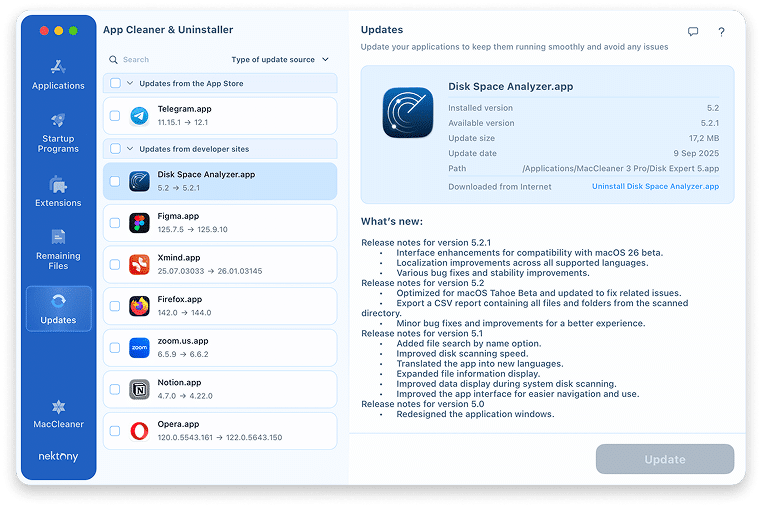 App Cleaner & Uninstaller window showing how to uninstall app