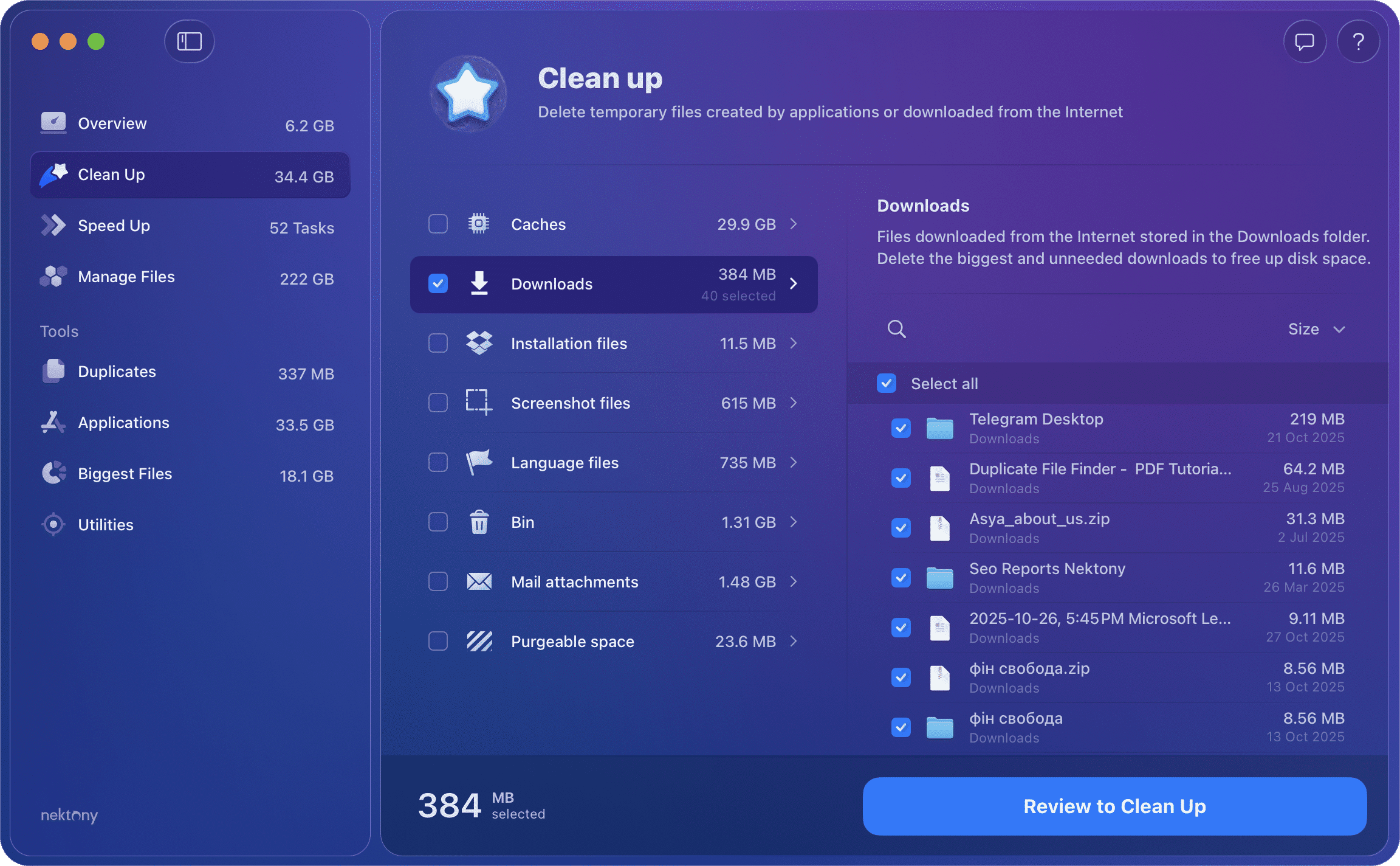 Delete Downloads with MacCleaner Pro Deleting downloads on Mac