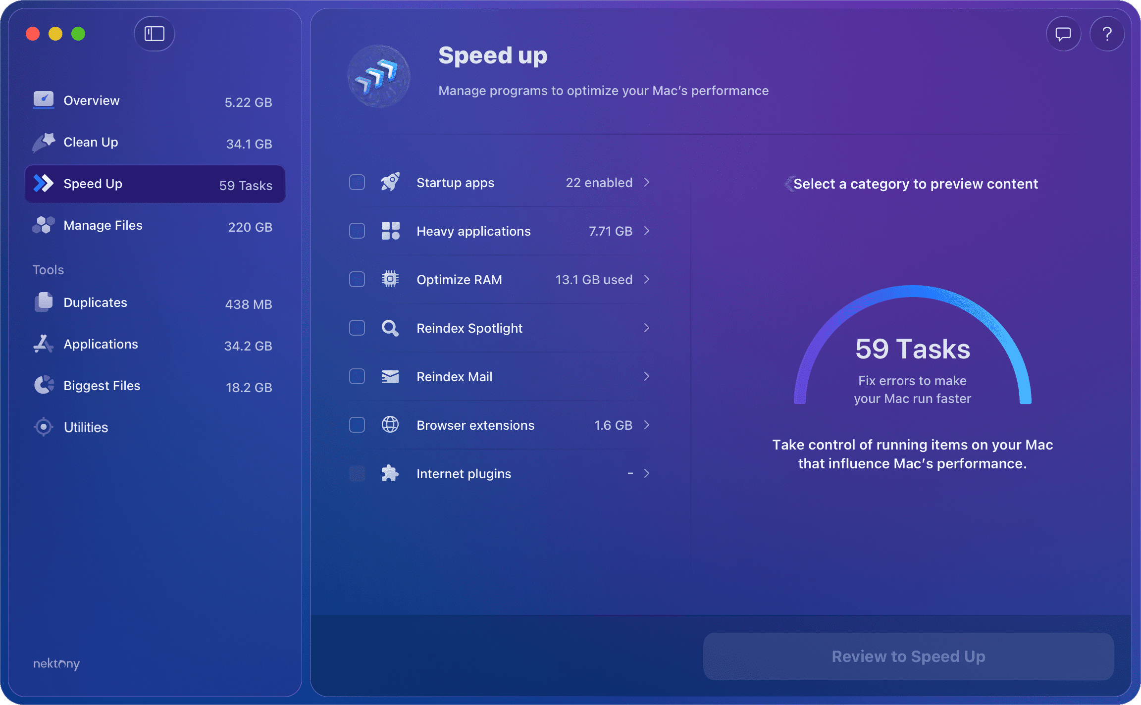 MacCleaner Pro speed up