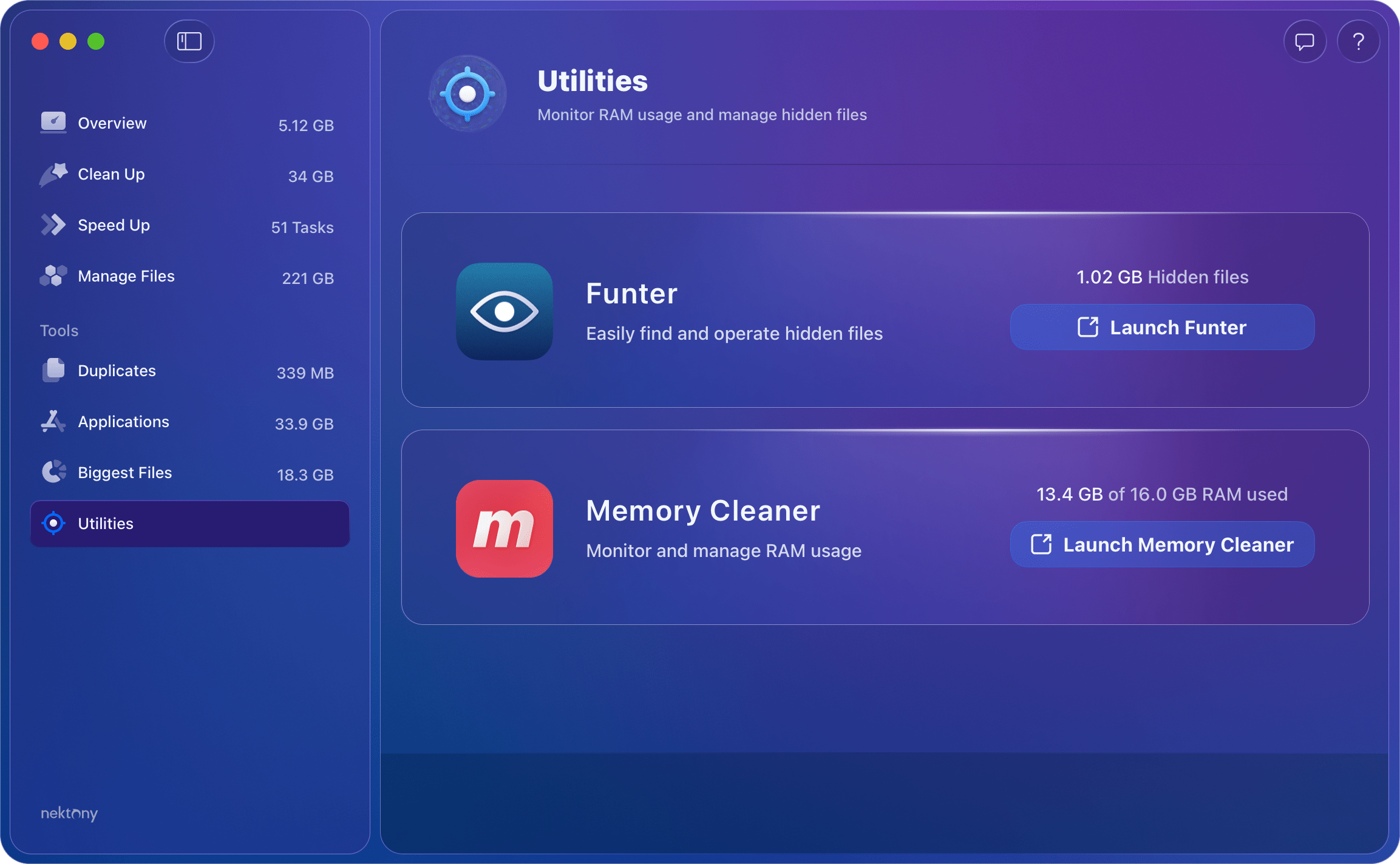 MacCleaner Pro Biggest files