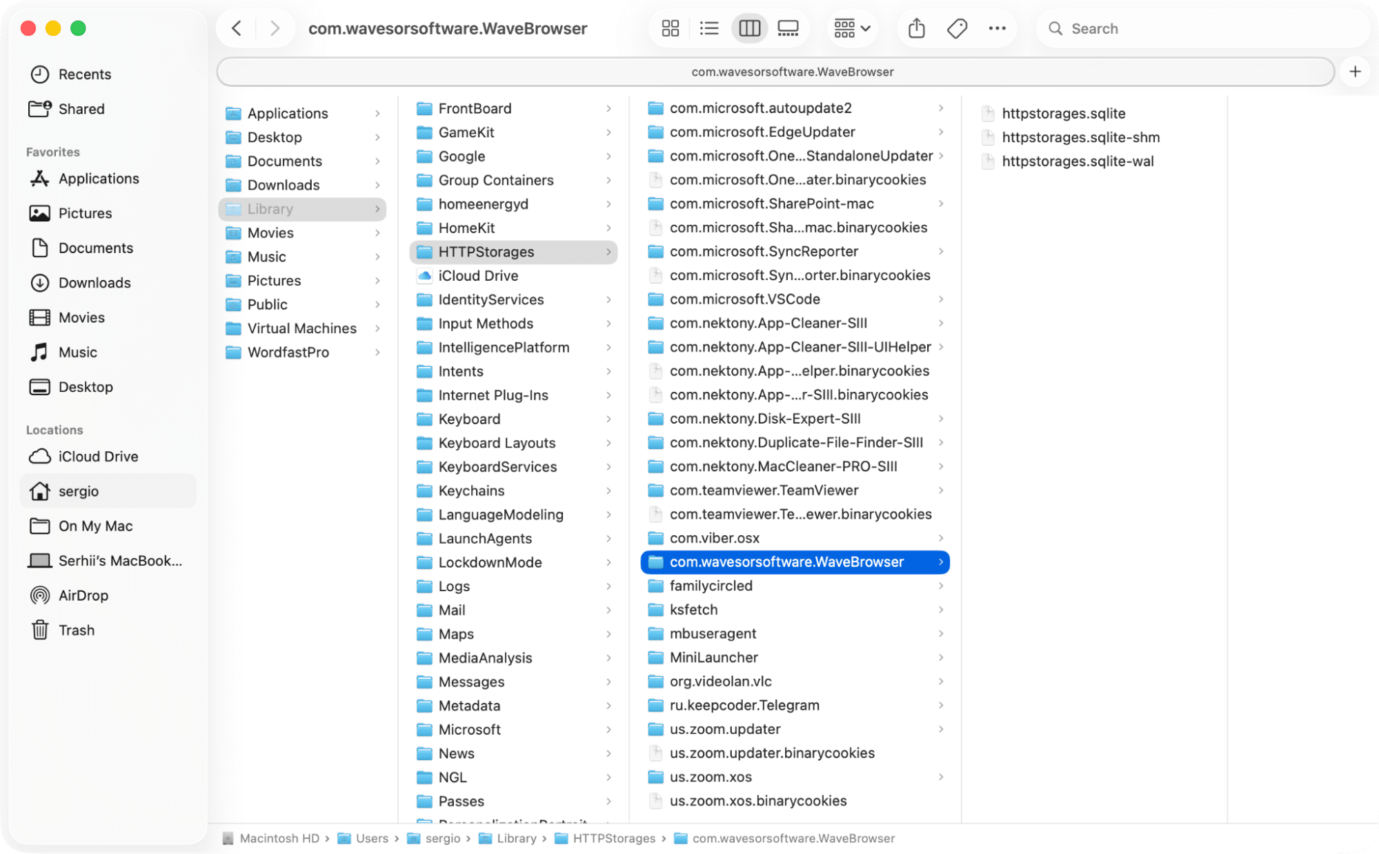 WaveBrowser leftovers example