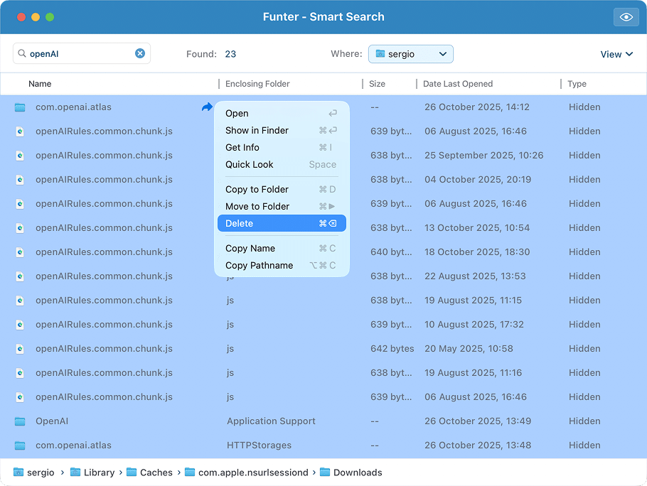 Atlas leftovers in Funter