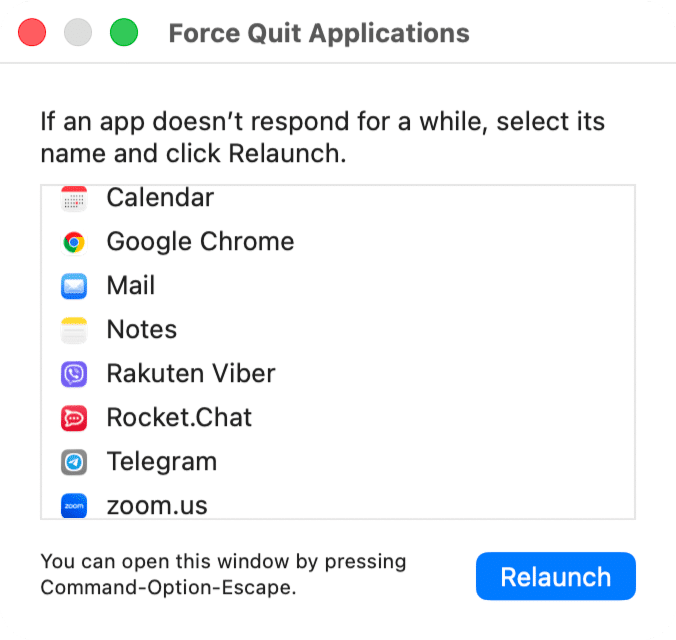 Force quit window