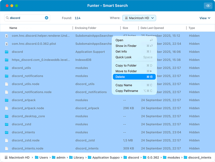 Discord files in Funter