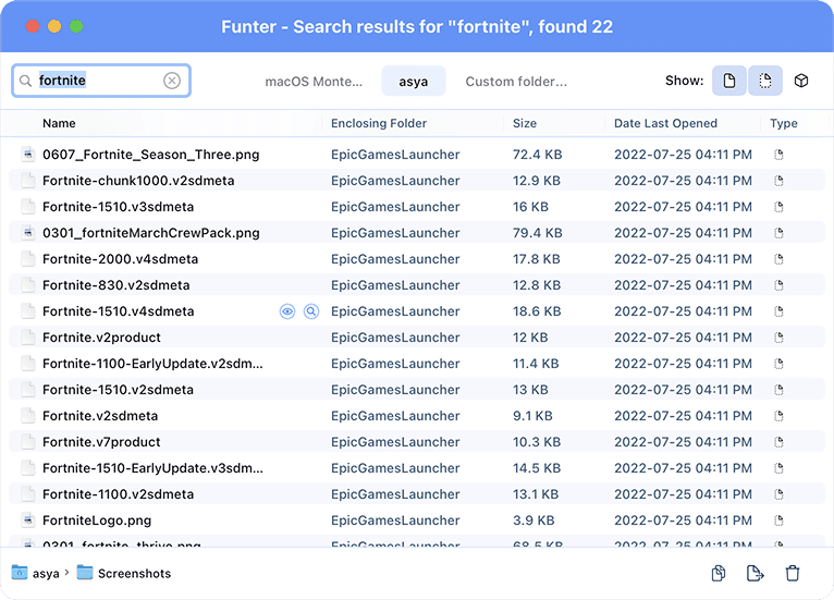 Fortnite files in Funter