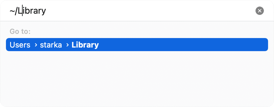 Go to the Folder search field