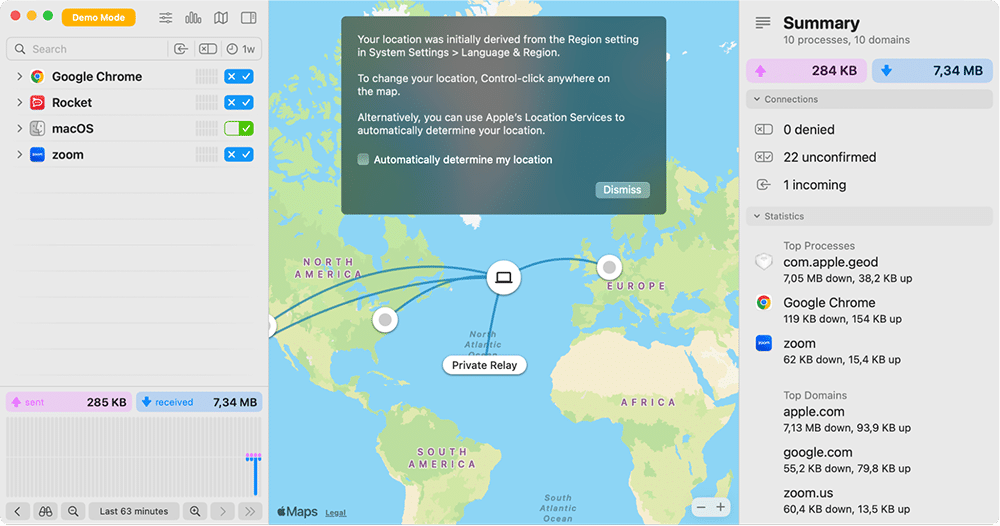 Little Snitch window for macOS