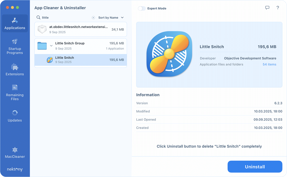 Little Snitch in App Cleaner & Uninstaller