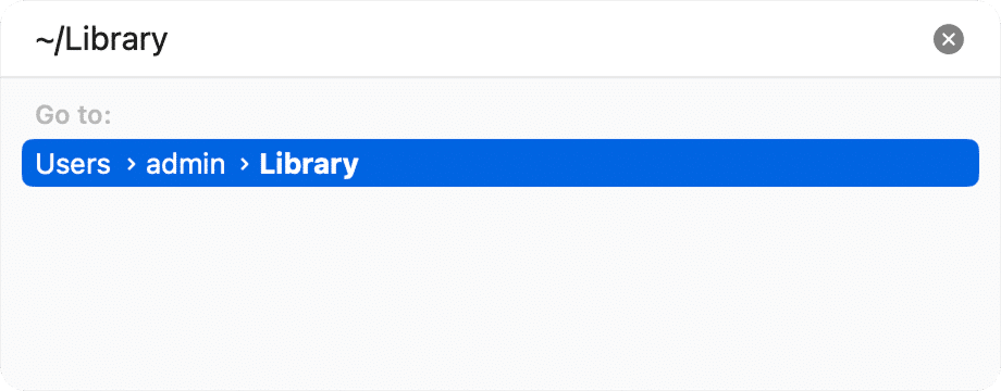 Going to the Library folder