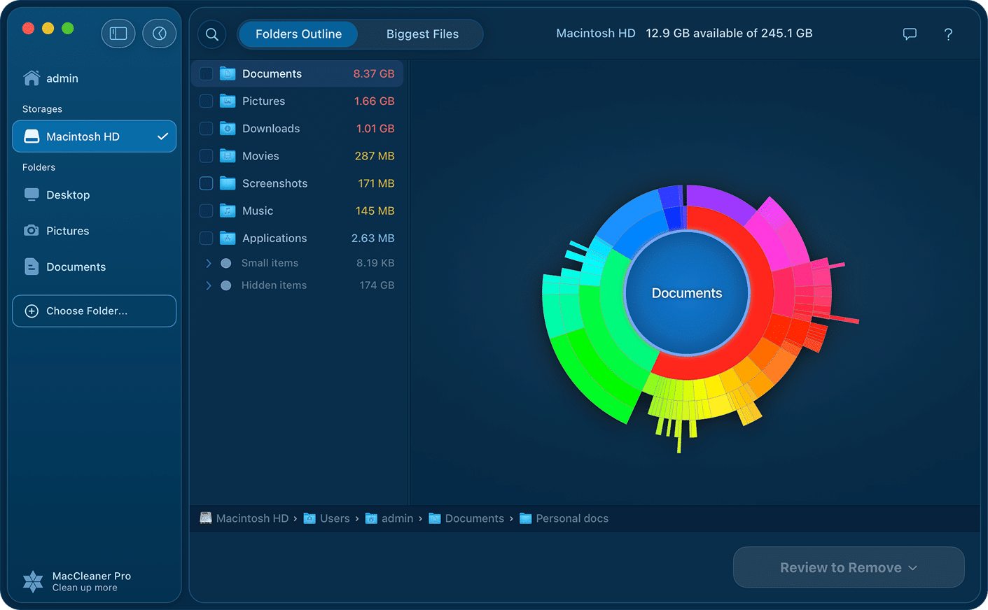Finder window showing how to hide files with context menu