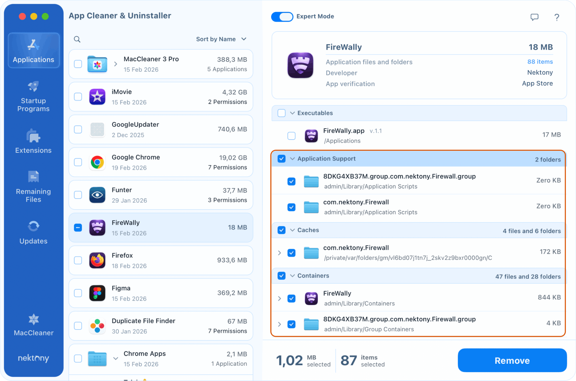 App cleaner application support