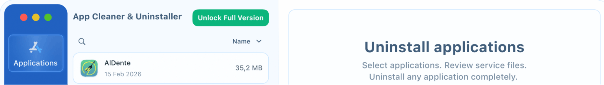 app cleaner uninstaller popup with the benefits of Full version