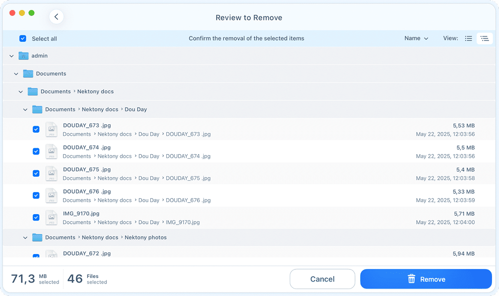 Duplicate Finder Auto Select