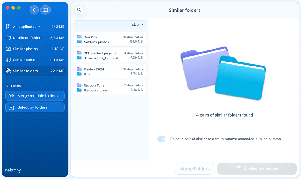 Merging multiple folders